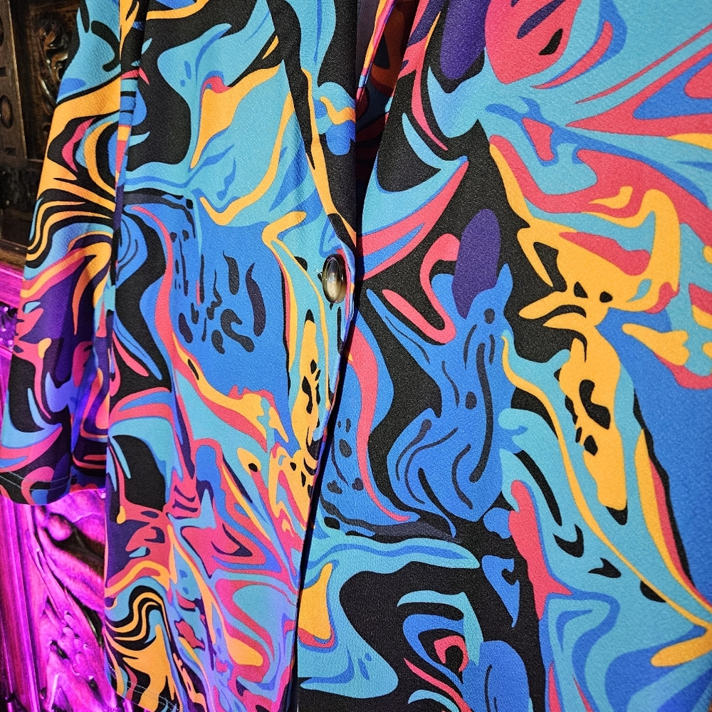 Colorful Abstract Blazer - Picture 5 of 7
